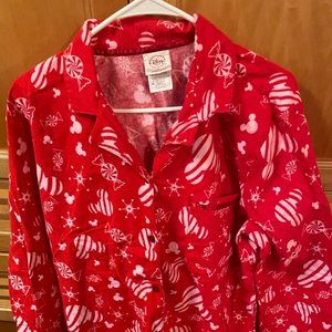 Disney Women's Fleece Winter Pajama's Top & Pants + Bonus Pillowcase Mickey